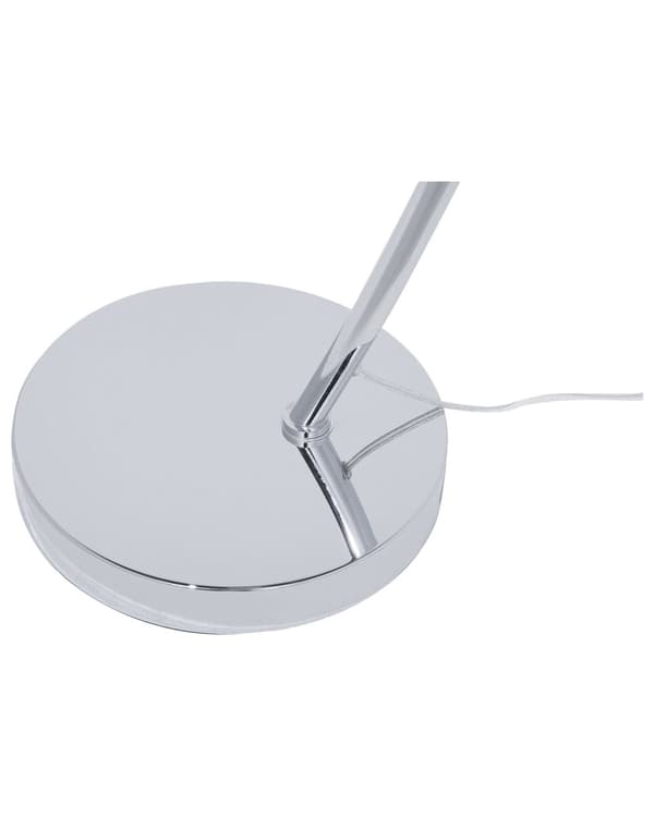 Silver Golvlalmpa Metallram med Rörlig Lampskärm med Modern Belysning