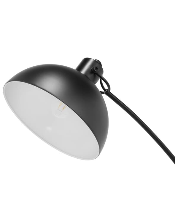Golvlampa Svart Metall 155 cm Justerbar Lampskärm Industriell