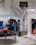 Miniatyrbild 6 av 11: Golvlampa Svart Metall Runda Kristaller Klassisk Lampskärm