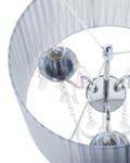 Miniatyrbild 9 av 11: Golvlampa Ljusgrå Metall Runda Kristaller Klassisk Lampskärm