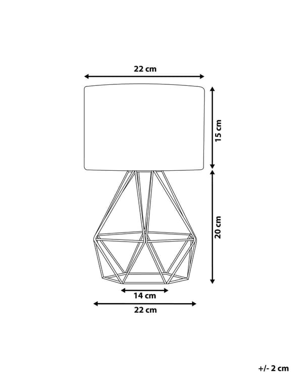 Bordslampa i Svart/Koppar Färg Modern Unik Lampfot
