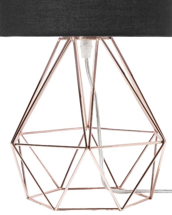 Bordslampa i Svart/Koppar Färg Modern Unik Lampfot