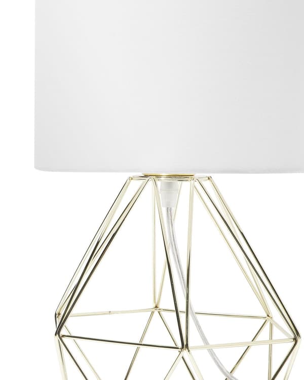 Bordslampa i Vitt/Svart Modern Unik Lampfot