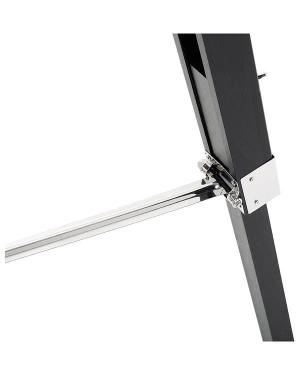 Golvlampa Svart Lampskärm Träben 143 cm Stativ Modernt Sovrum Vardagsrum