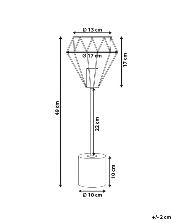 Bordslampa i Mässing Färg Elegant Unik Metall Lampfot
