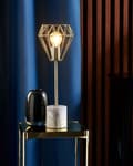 Miniatyrbild 2 av 9: Bordslampa i Mässing Färg Elegant Unik Metall Lampfot