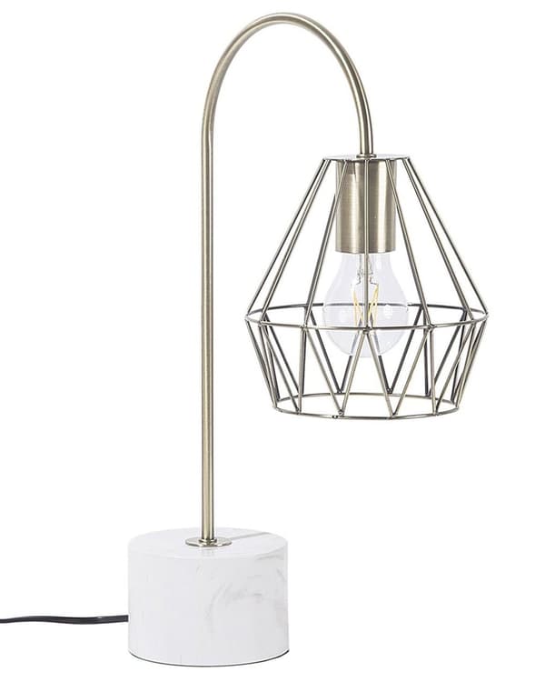 Bordslampa i Mässing Färg Elegant Unik Metall Lampfot