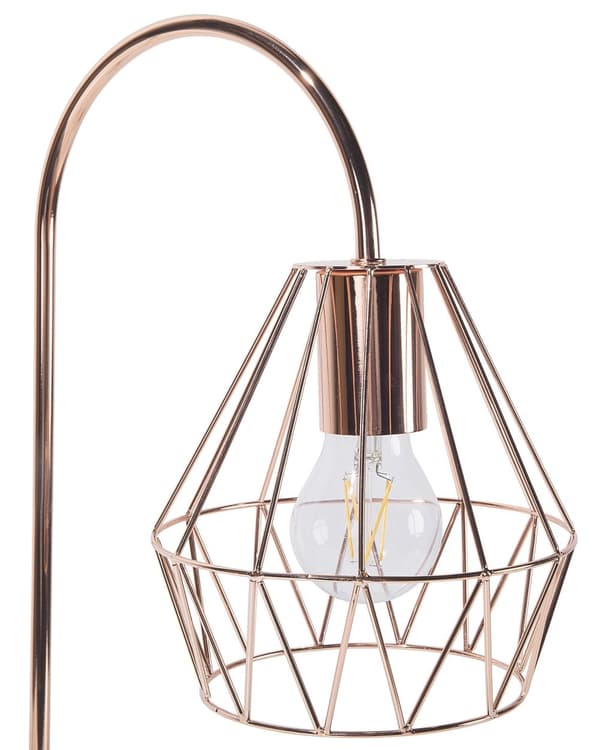 Bordslampa i Koppar Färg Elegant Unik Metall Lampfot