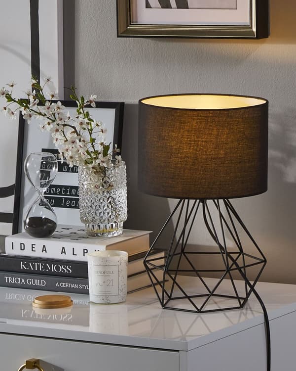 Bordslampa i Svart Modern Unik Lampfot