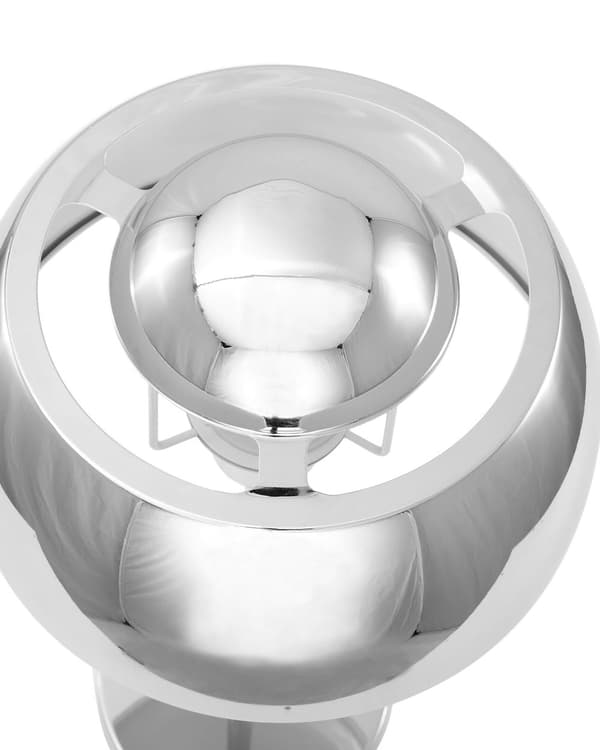 Bordslampa i Silver Glans Rund Bas