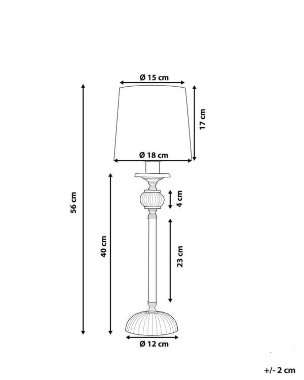 Bordslampa i Svart Lampskärm Silver Ben