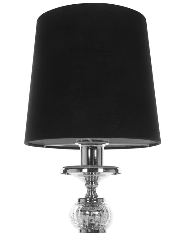 Bordslampa i Svart Lampskärm Silver Ben