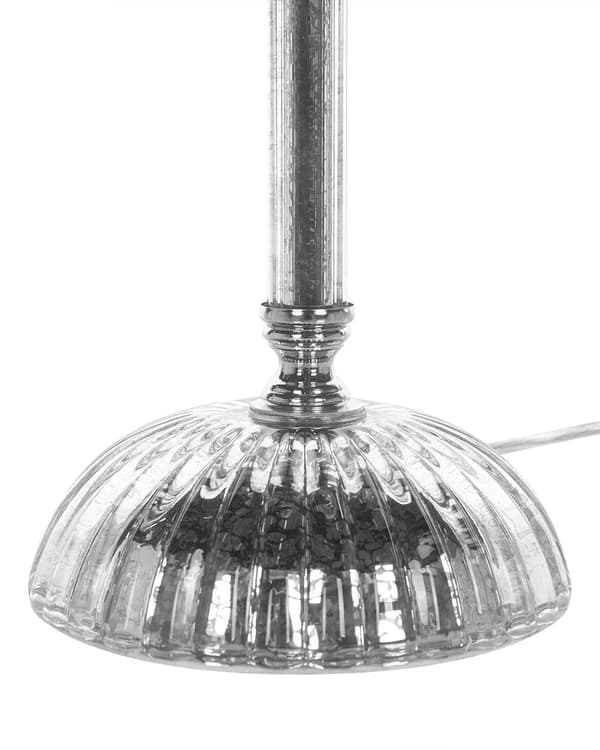 Bordslampa i Svart Lampskärm Silver Ben