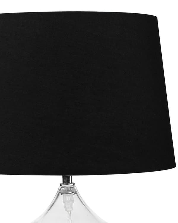 Bordslampa i Svart Elegant Glasbas