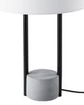 Miniatyrbild 6 av 10: Bordslampa Sänglampa Vit Tyg Rund Trumskärm Grå Betong Bas