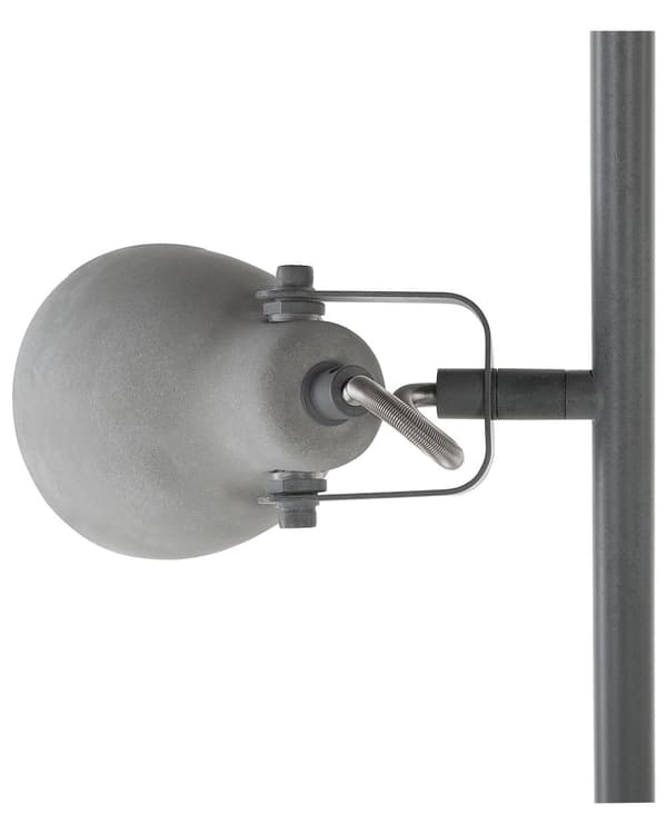 Golvlampa Ljusgrå Betong 163 cm 3 Justerbara Industriella Lampskärmar Mistago