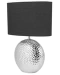 Miniatyrbild 7 av 11: Bordslampa med Svart Skärm och Silver Lampfot