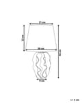 Miniatyrbild 3 av 10: Bordlampa Guld/Beige med Dekorativ Fot