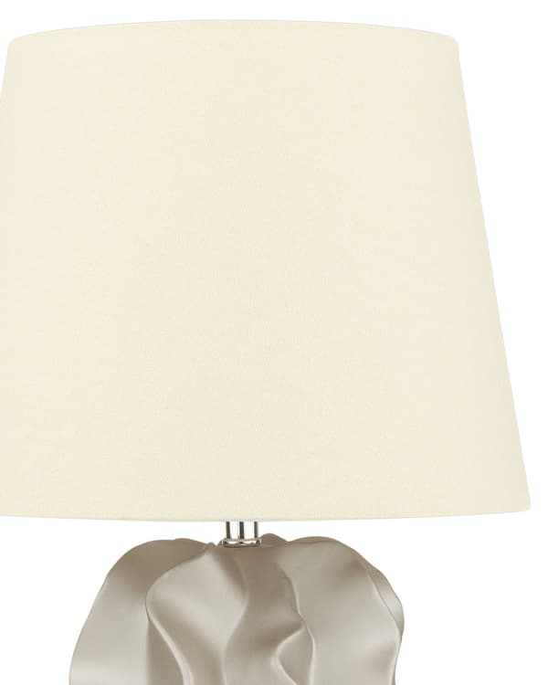 Bordlampa Guld/Beige med Dekorativ Fot