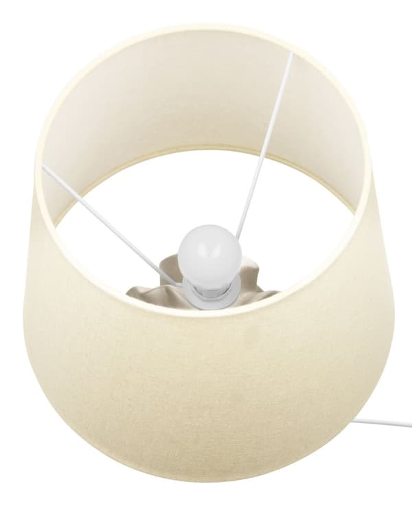 Bordlampa Guld/Beige med Dekorativ Fot
