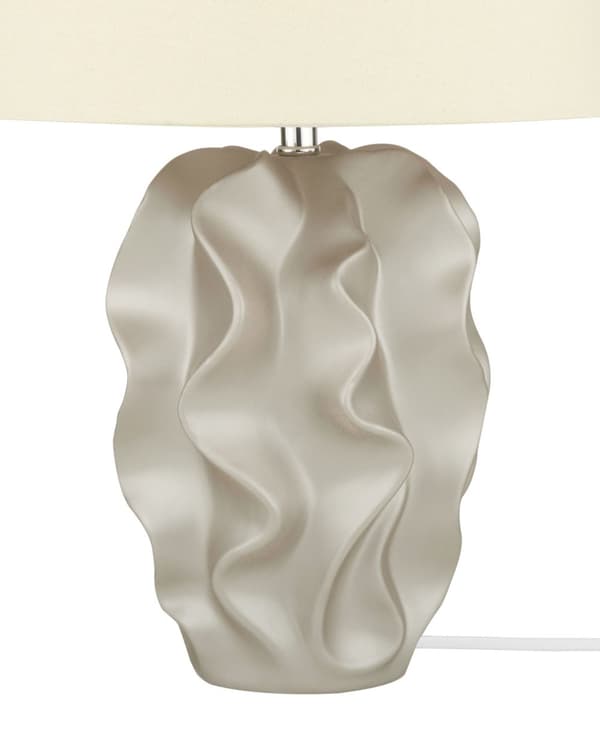 Bordlampa Guld/Beige med Dekorativ Fot