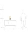 Miniatyrbild 10 av 10: Bordlampa Guld/Beige med Dekorativ Fot