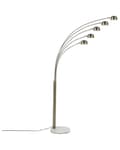 Miniatyrbild 5 av 11: Golvlampa Guld Färg Kromad Metall 210 cm Justerbar 5 Ljus