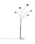 Miniatyrbild 6 av 11: Golvlampa Guld Färg Kromad Metall 210 cm Justerbar 5 Ljus