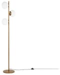 Miniatyrbild 7 av 11: Golvlampa i Guld med 3 Glasskärmar
