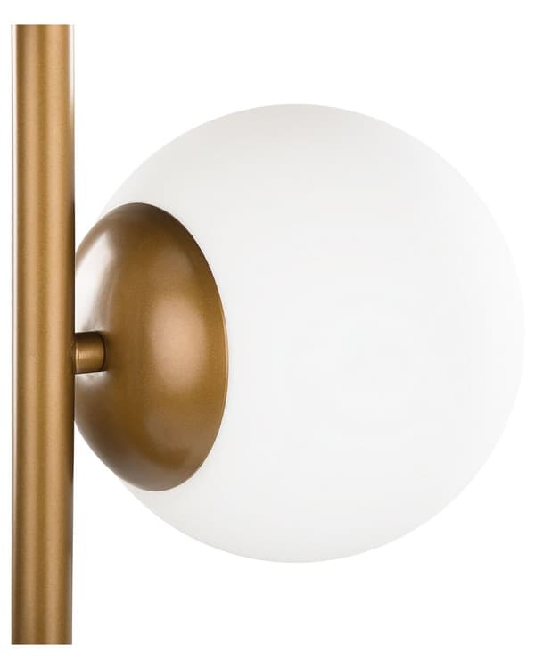 Golvlampa i Guld med 3 Glasskärmar