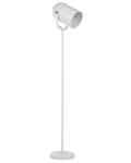 Miniatyrbild 1 av 10: Vit Metall Golvlampa 156 cm Justerbar Lampskärm Industriell Stil för Sovrum Vardagsrum