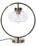 Miniatyrbild 5 av 10: Bordslampa Nattlampa Guld Metall Rund Öppen Geometrisk Skärm Synlig Glödlampa