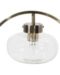 Miniatyrbild 7 av 10: Bordslampa Nattlampa Guld Metall Rund Öppen Geometrisk Skärm Synlig Glödlampa