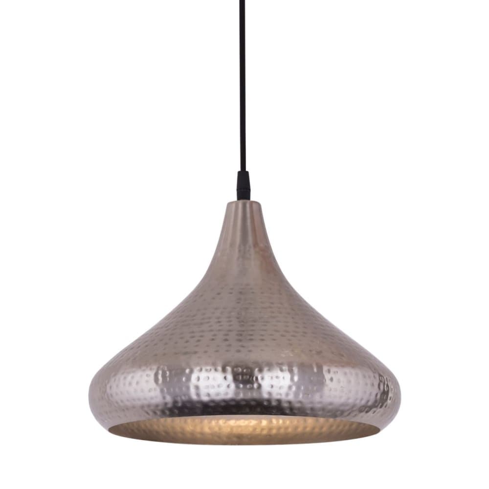 Hängande lampa metall hängande ljus silver vintage