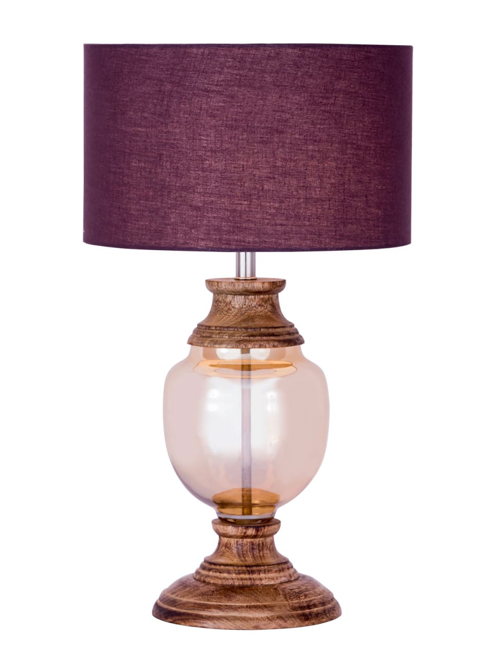 Sänglampa bordslampa Ø 30 x h 52 cm träbas