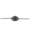 Miniatyrbild 9 av 11: Golvlampa Svart Metall 187 cm Böjd Ram Bomull Trumma Skärm Bas Modern Design