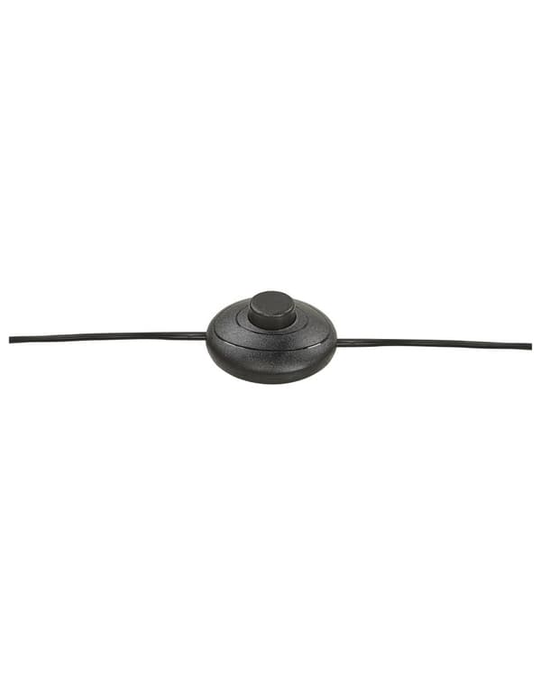 Golvlampa Svart Metall 187 cm Böjd Ram Bomull Trumma Skärm Bas Modern Design