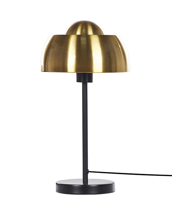 Bordslampa i Svart Glans Rund Bas