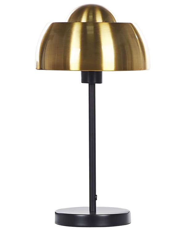 Bordslampa i Svart Glans Rund Bas