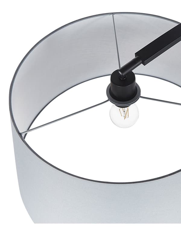 Golvlampa Svart Metall 188 cm Marmorbas Modern