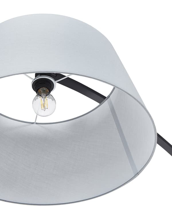 Golvlampa Svart Metall 188 cm Marmorbas Modern