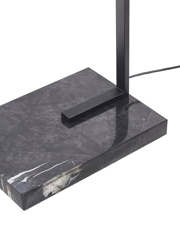 Golvlampa Svart Metall 188 cm Marmorbas Modern