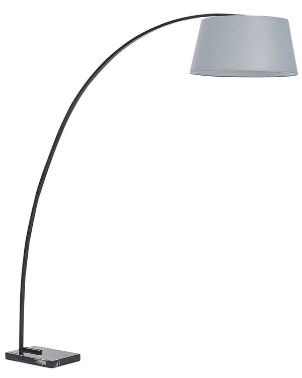 Golvlampa Svart Metall 188 cm Marmorbas Modern