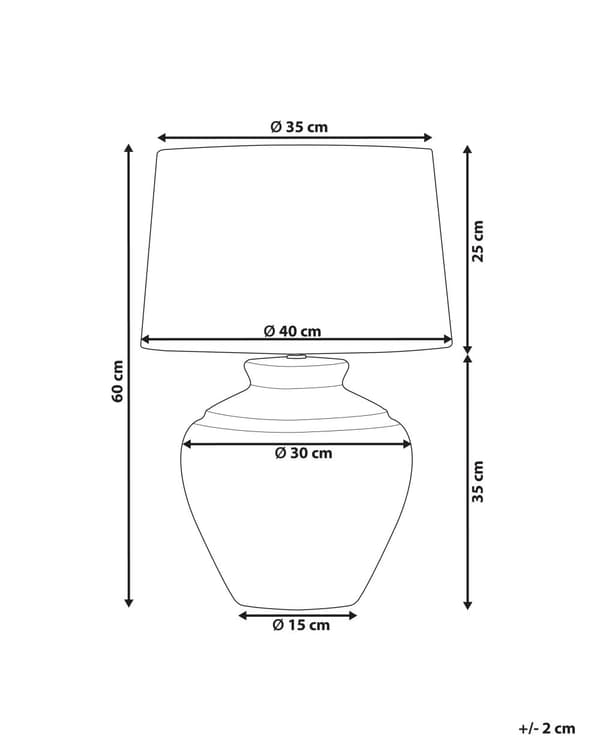 Bordslampa Grädde keramik bas vit trumma tyg skärm hem ljus traditionell design