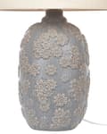 Miniatyrbild 7 av 10: Bordslampa Grå och Beige Keramik 46 cm Blommigt Mönster Empire Skärm Nattlampa Vardagsrum Sovrum Belysning