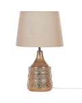 Miniatyrbild 5 av 10: Bordslampa Guldbrun Keramik 47 cm Geometriskt Mönster Beige Empire Skärm Nattduksbord Vardagsrum Sovrum Belysning Retro stil