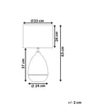 Miniatyrbild 3 av 11: Bordslampa Vit Glas Bas Vit Empire Skärm Nattlampa Accentstycke Dekoration