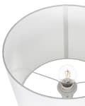 Miniatyrbild 10 av 11: Bordslampa Vit Glas Bas Vit Empire Skärm Nattlampa Accentstycke Dekoration
