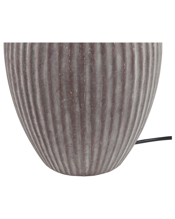 Bordslampa Vit Keramik 52 cm Matt Ribbad Retro
