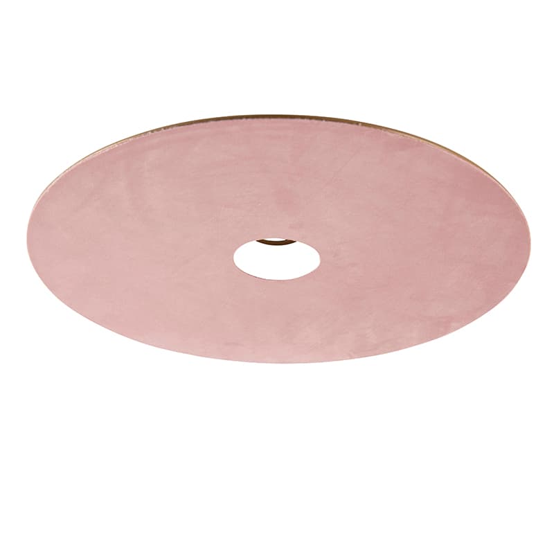 Velour platt lampskugga rosa med guld 45 cm